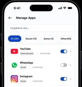 App management screen